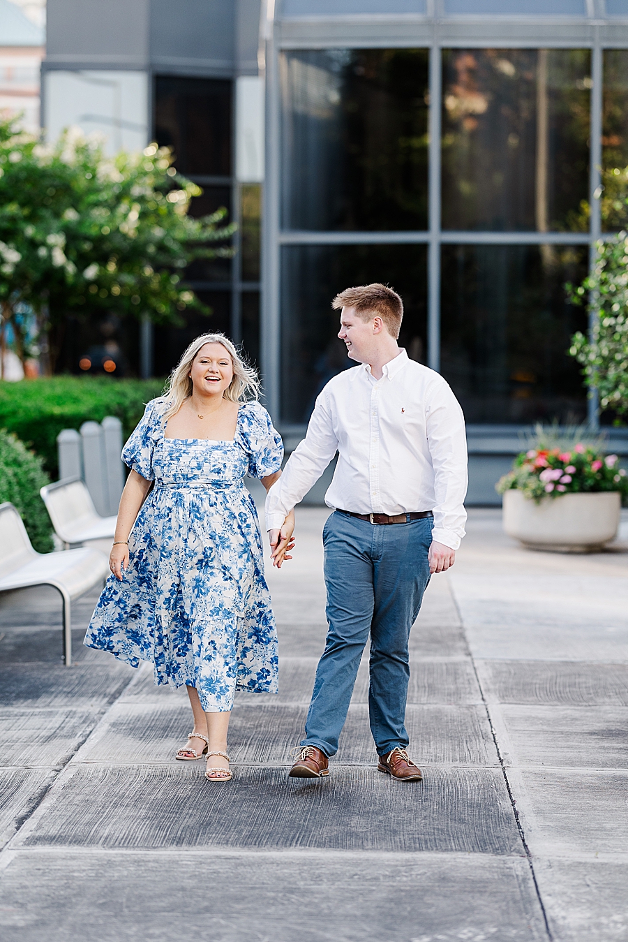 cute couple at ut campus engagement