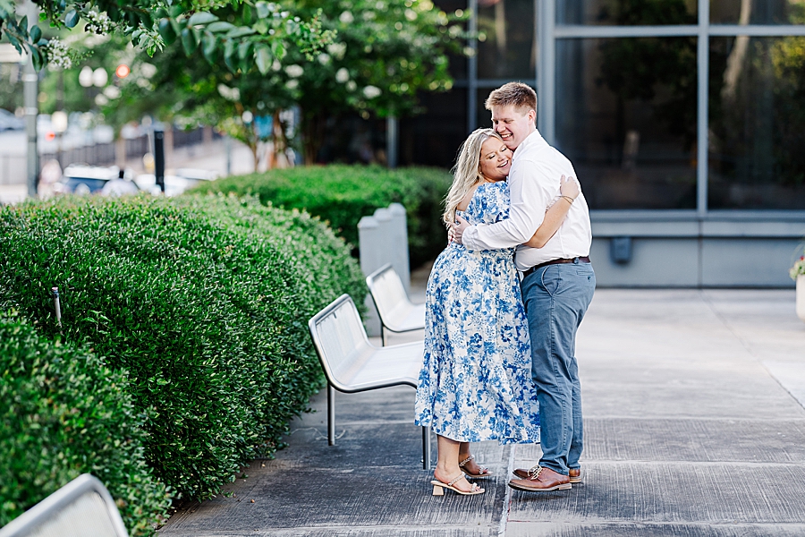 hugging during ut campus engagement