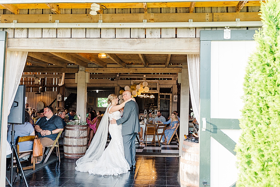 father daughter dance in vintage barn