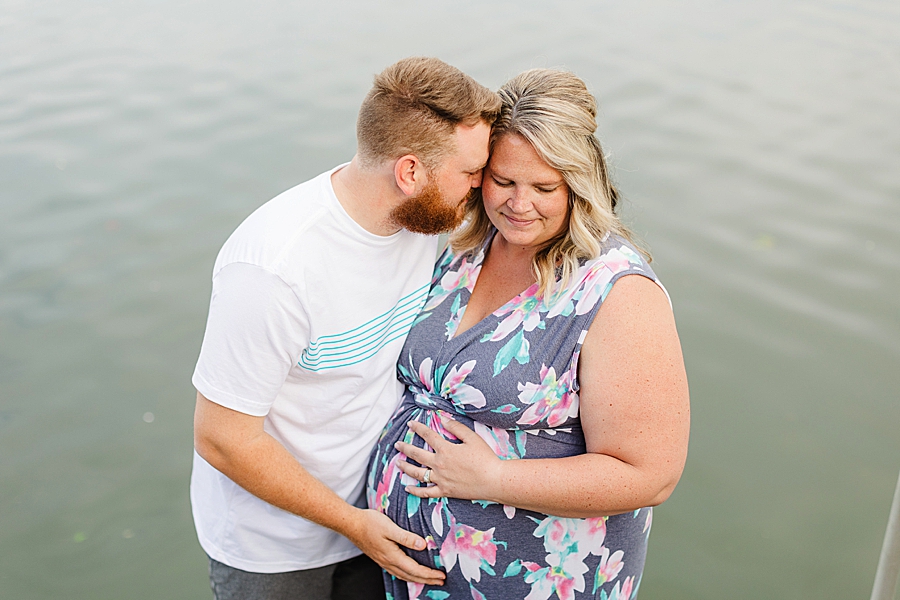 Couple by the water At volunteer landing maternity
