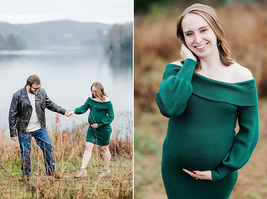 winter maternity session