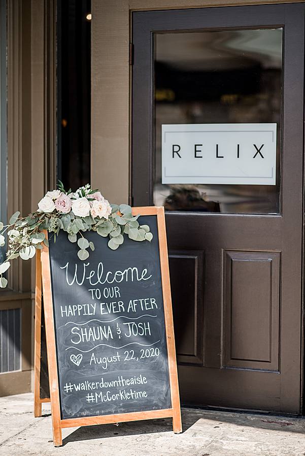 wedding welcome sign by associate photographer