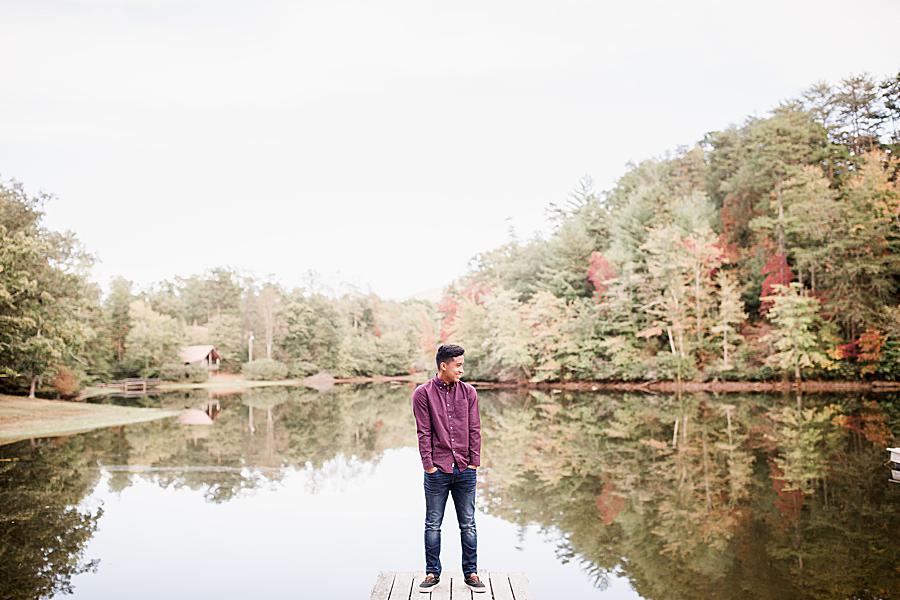 Hands in pockets at this Church Camp Senior Session by Knoxville Wedding Photographer, Amanda May Photos.