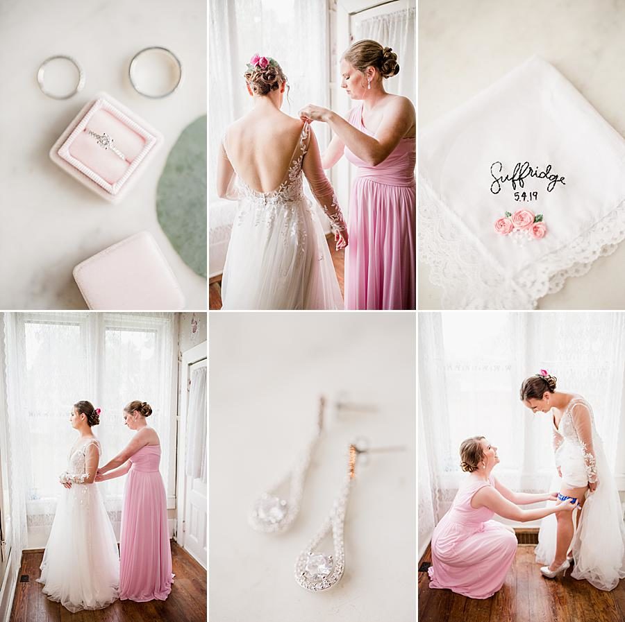Getting ready at this Cardwell Manor Wedding by Knoxville Wedding Photographer, Amanda May Photos.