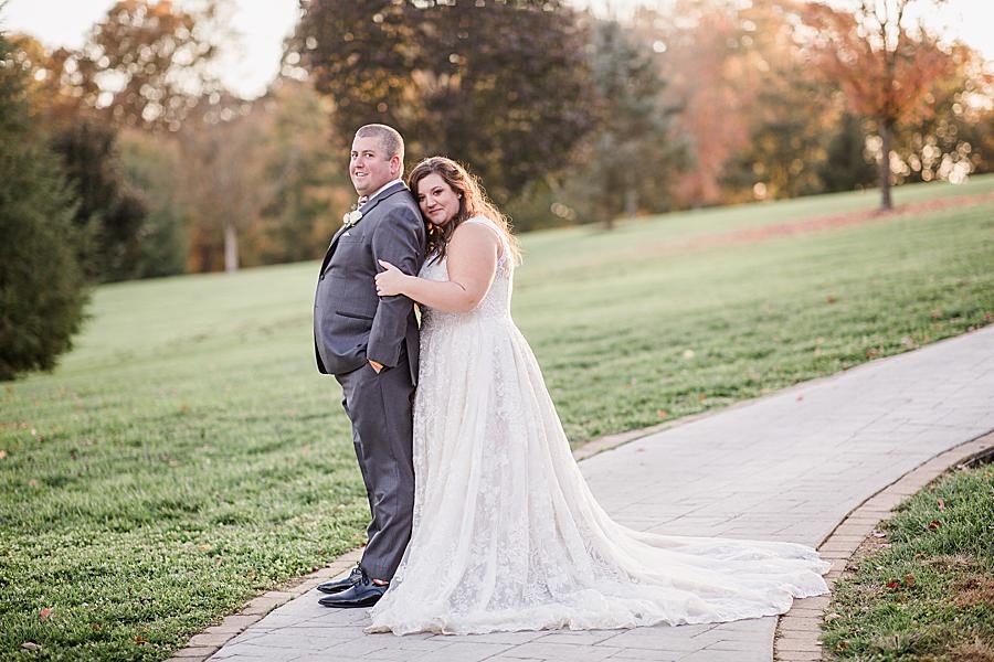 Bride and groom at this Wedding at Castleton Farms by Knoxville Wedding Photographer, Amanda May Photos.