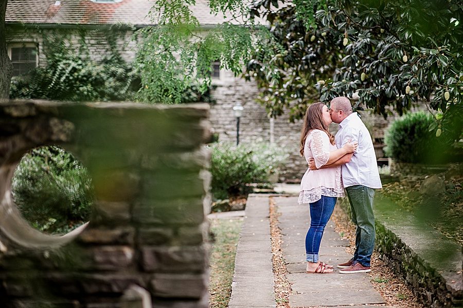 Kissing at this Volunteer Landing engagement session by Knoxville Wedding Photographer, Amanda May Photos.