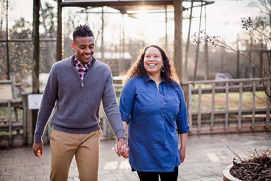 Golden hour at this Knoxville Zoo engagement by Knoxville Wedding Photographer, Amanda May Photos.