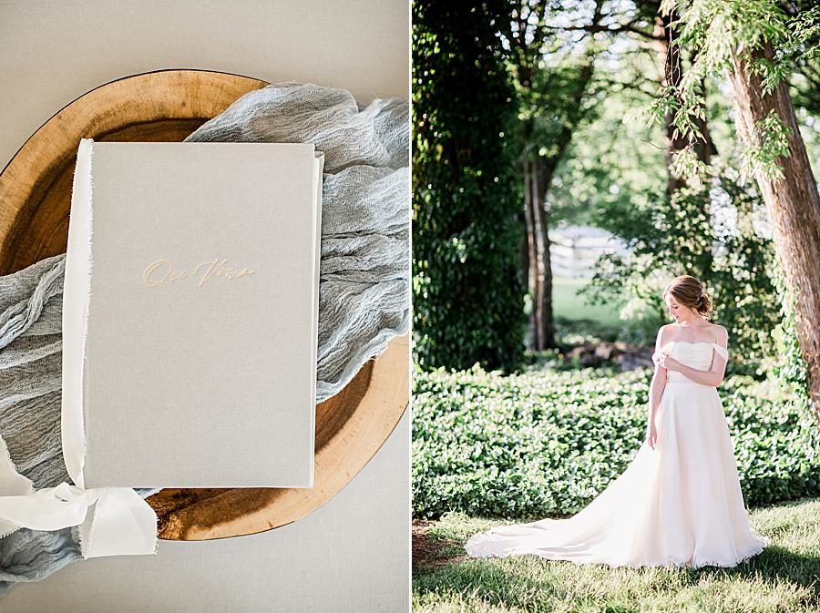 Our vows notebook at this Marblegate Farm Bridal Session by Knoxville Wedding Photographer, Amanda May Photos.