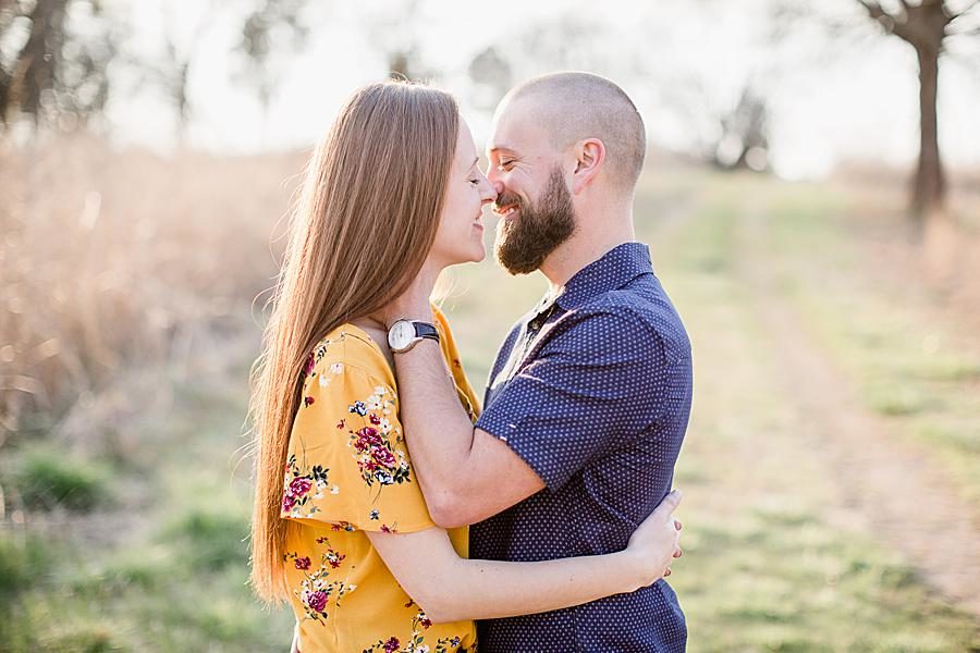 Yellow floral at this Marblegate Farm engagement by Knoxville Wedding Photographer, Amanda May Photos.