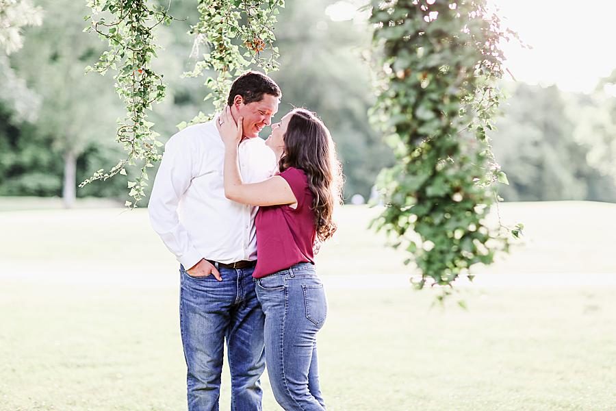 Engagement shoot outfits at this Percy Warner Engagement Session by Knoxville Wedding Photographer, Amanda May Photos.