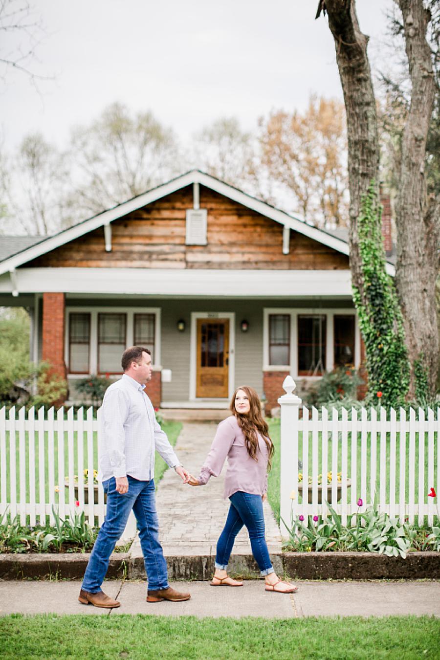 walking by a craftsman style house